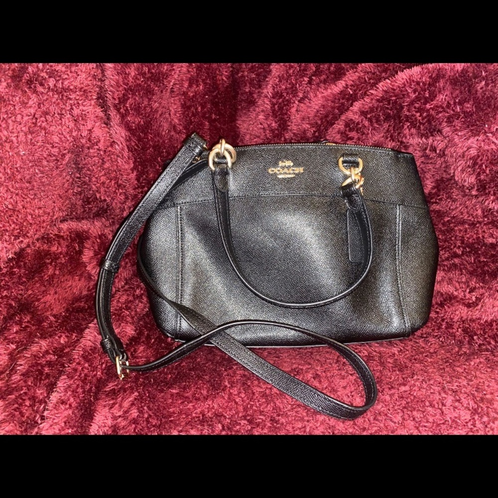 Black coach bag.